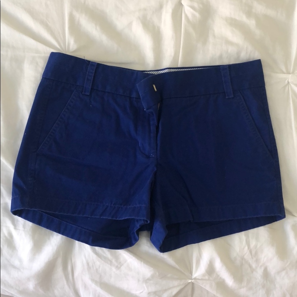 Lightly worn J Crew royal blue chino shorts.